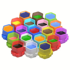 100ml Tattoo Ink Caps Disposable Honeycomb Pigment Holders Multiple Colors