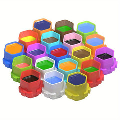 100ml Tattoo Ink Caps Disposable Honeycomb Pigment Holders Multiple Colors