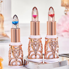3pcs Crystal Flower Jelly Lipstick Set Temperature Changing Lip Gloss