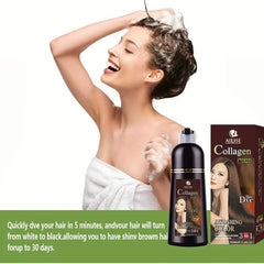 Brown Hair Shampoo Plant Extract Non-irritating Bubble Dyeing Shampoo