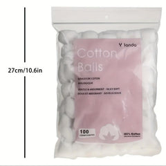 Soft Absorbent Cotton Balls for Makeup Removal & More