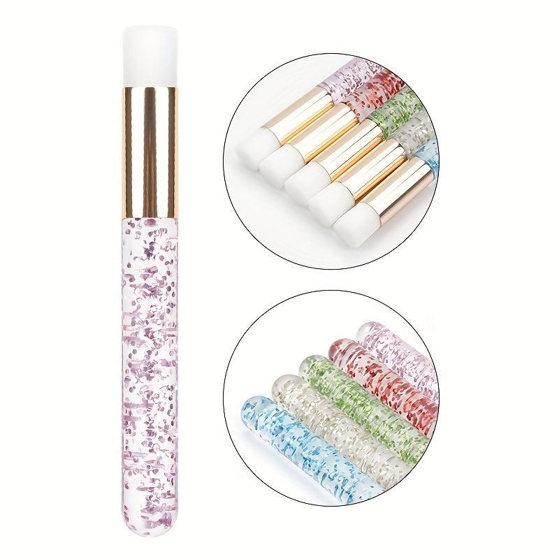 5pcs Glitter Lash Brushes for Extensions & Pore Cleansing