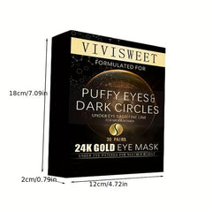 Golden Eye Mask for Wrinkles & Dark Circles, Eye Cream for Men & Women