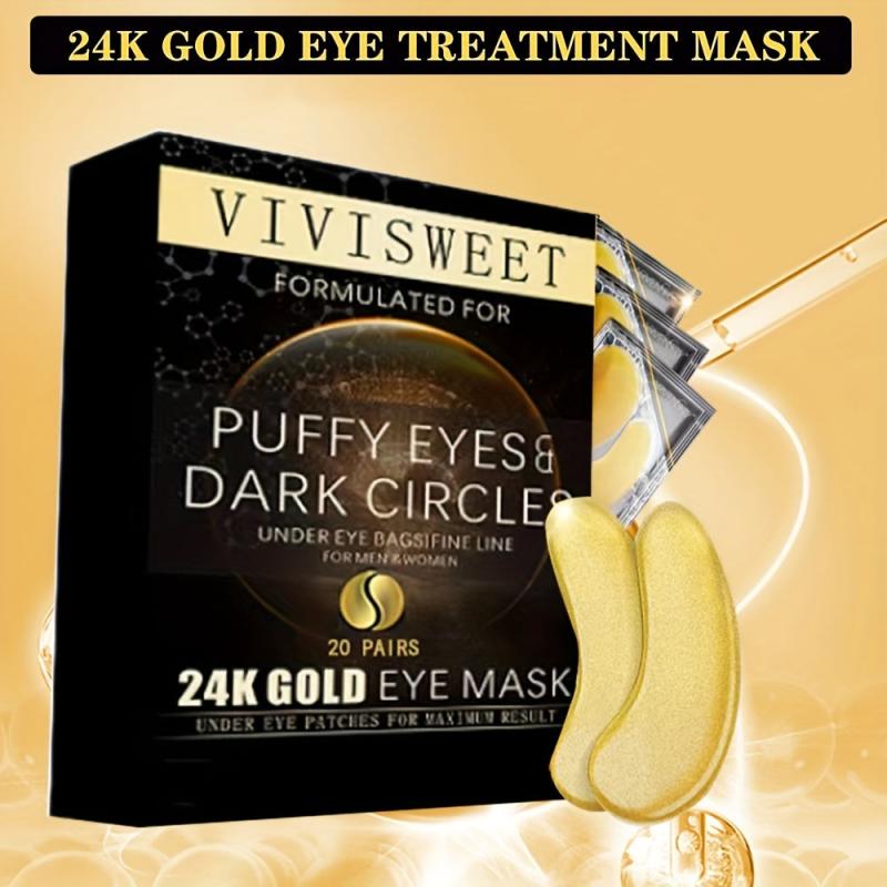 Golden Eye Mask for Wrinkles & Dark Circles, Eye Cream for Men & Women