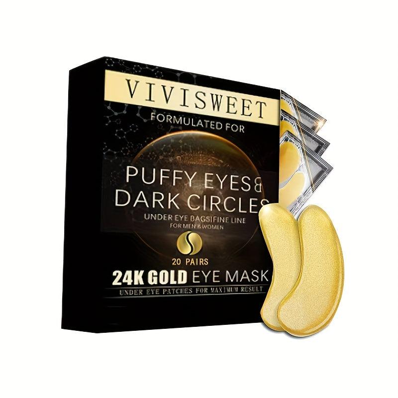 Golden Eye Mask for Wrinkles & Dark Circles, Eye Cream for Men & Women