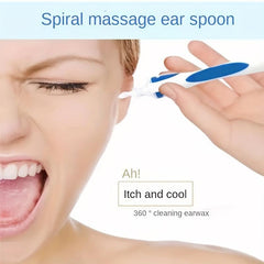 Silicone Ear Wax Remover Spiral Manual Ear Spoon Soft Grip Ear Wax Remover