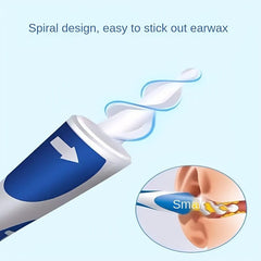Silicone Ear Wax Remover Spiral Manual Ear Spoon Soft Grip Ear Wax Remover