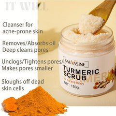 Turmeric Scrub Exfoliates Acne Blackhead Moisturizes Refines Pores