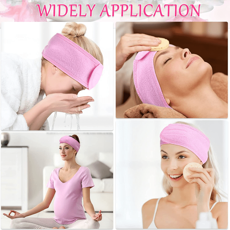 Adjustable Hairband for Women - Non Slip Hairlace Turban for Shower Spa Makeup