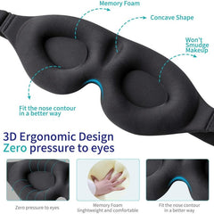 3D Cooling Ice Sleeping Eye Mask Reusable Cold Soothing Memory Foam Face Mask