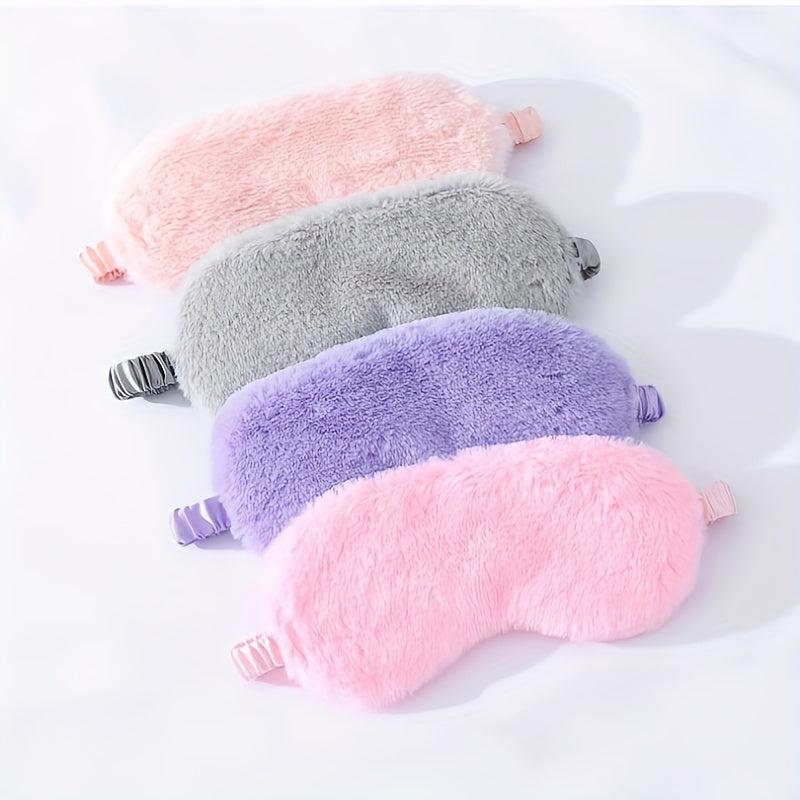 Soft Plush Eye Mask for Sleep, Skin-Friendly Blackout Eye Cover