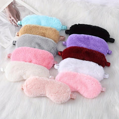 Soft Plush Eye Mask for Sleep, Skin-Friendly Blackout Eye Cover