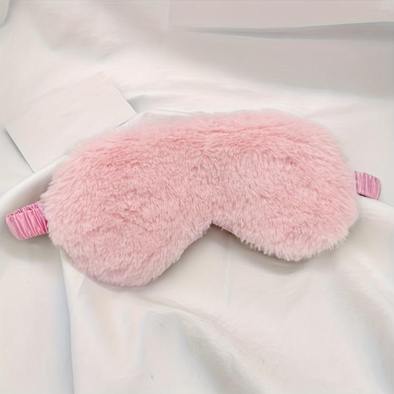 Soft Plush Eye Mask for Sleep, Skin-Friendly Blackout Eye Cover