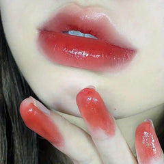 Lustrous Lip Glaze Dewy Finish Lip Gloss Gray Pink Brightening Plumping Tint