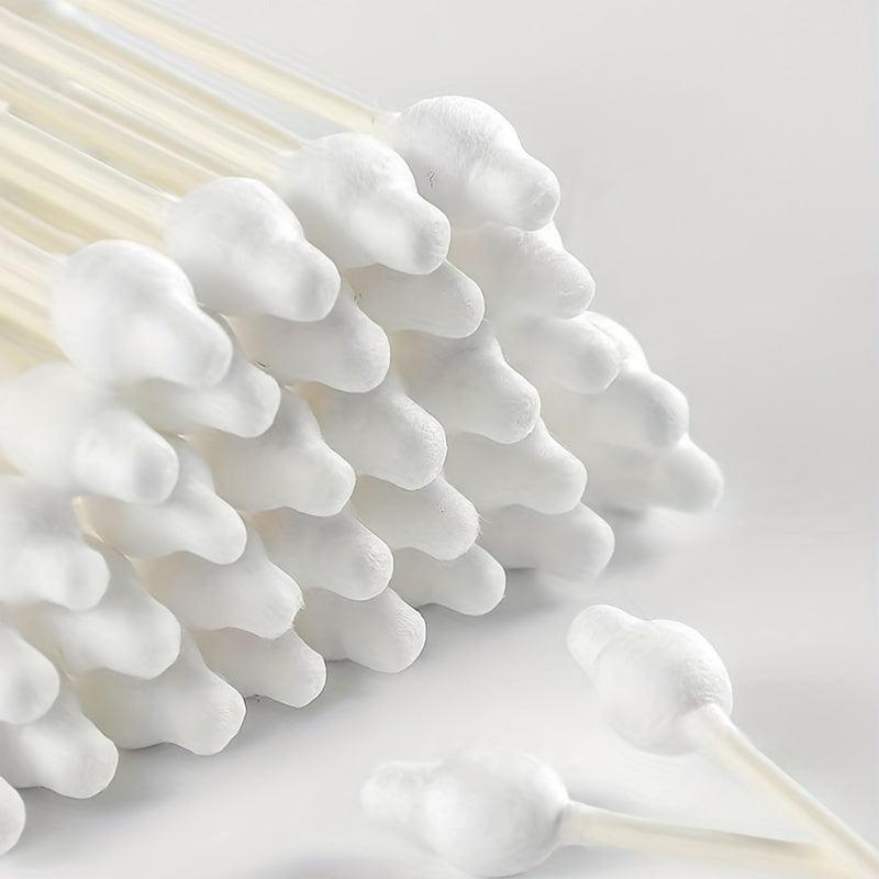 55pcs Large Head Baby Swabs Ear Nose Cleaning Double Head Swab Disposable