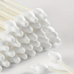 55pcs Large Head Baby Swabs Ear Nose Cleaning Double Head Swab Disposable