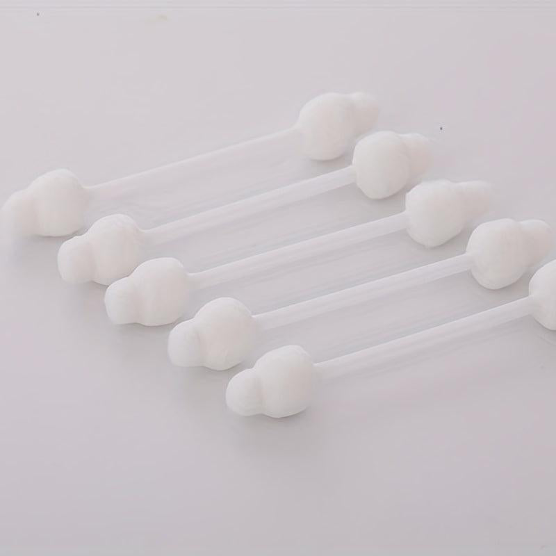 55pcs Large Head Baby Swabs Ear Nose Cleaning Double Head Swab Disposable
