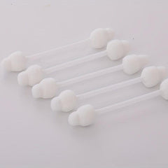 55pcs Large Head Baby Swabs Ear Nose Cleaning Double Head Swab Disposable