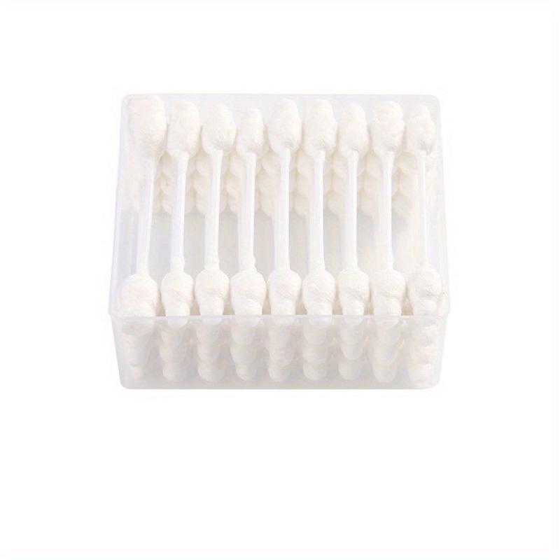 55pcs Large Head Baby Swabs Ear Nose Cleaning Double Head Swab Disposable