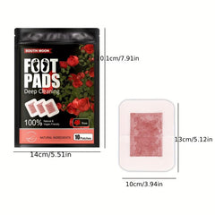 Foot Pads Natural Cleaning Easy To Use & Feel Better Relaxation 10 Patches