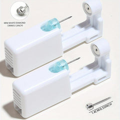 2 Pcs Sterile Ear Piercing Kit Painless Tool with Earrings