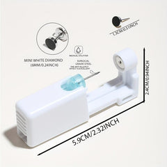 2 Pcs Sterile Ear Piercing Kit Painless Tool with Earrings