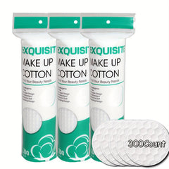 300 Count Natural Makeup Remover Facial Pads Soft Hypoallergenic Wipes