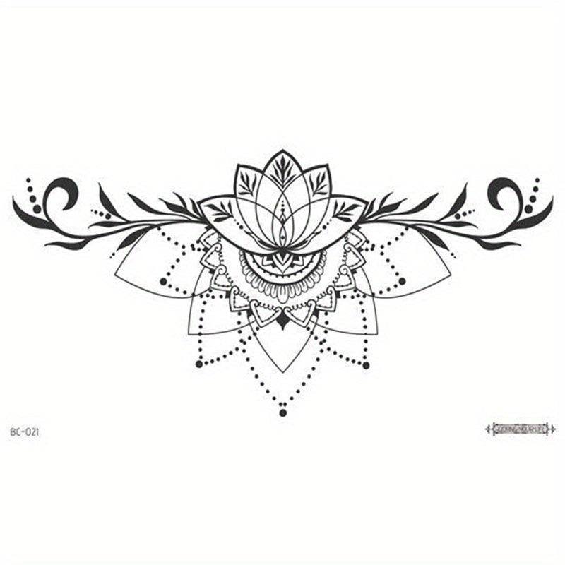 Waterproof Temporary Fun Tattoo Waist Tattoo Cover Scar Female Tattoo