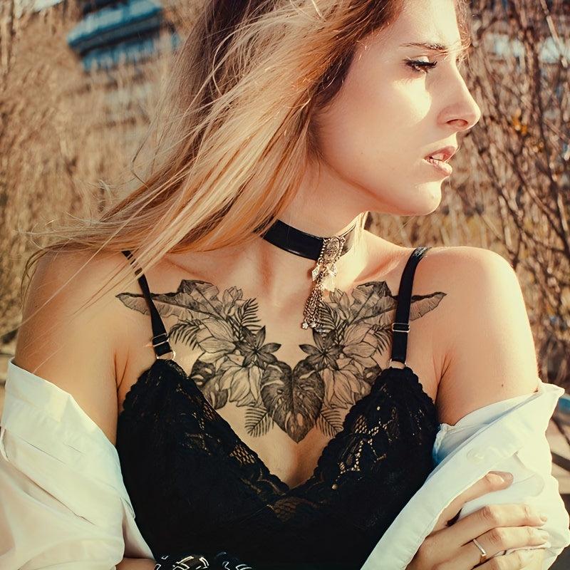 Waterproof Temporary Fun Tattoo Waist Tattoo Cover Scar Female Tattoo