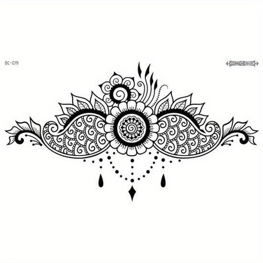 Waterproof Temporary Fun Tattoo Waist Tattoo Cover Scar Female Tattoo