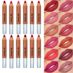 12pc Velvet Lip Liner Set Waterproof Matte Lipstick Pen