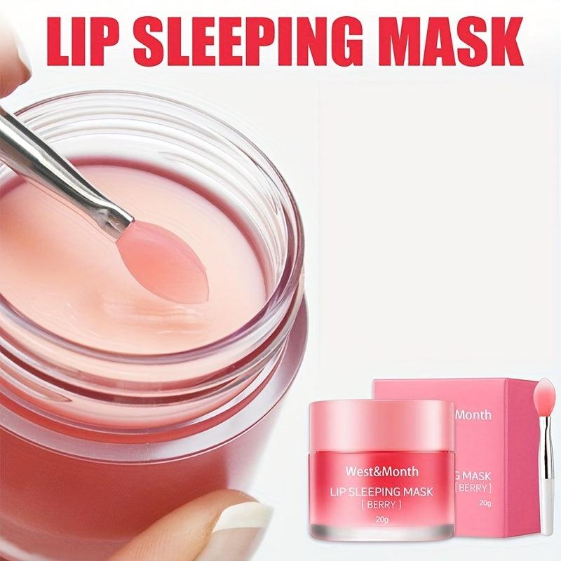 Exfoliating Lip Scrub Mask with Lip Brush