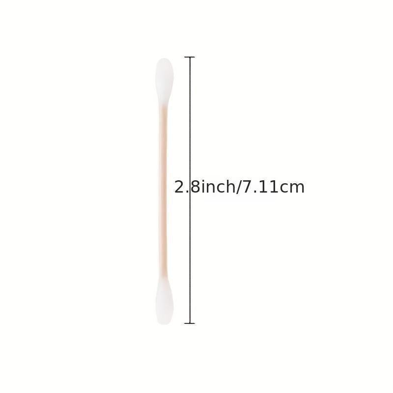 30pcs Double Head Swabs With Clear Square Storage Box Round