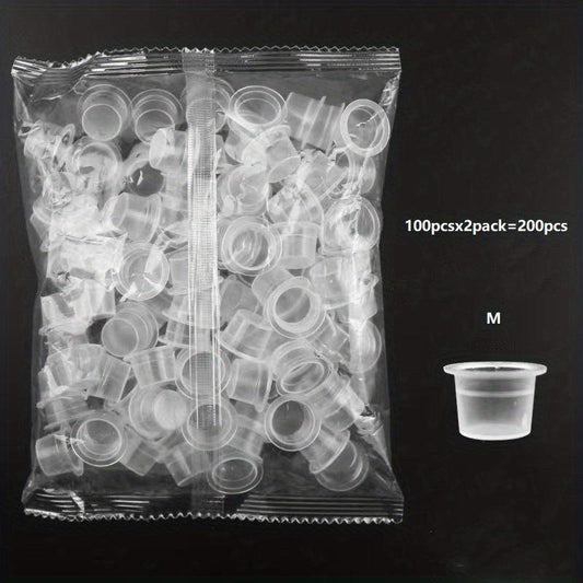 100 pcs Small Plastic Tattoo Ink Caps with 1000ml Capacity