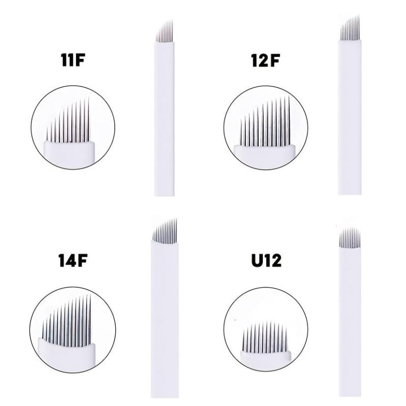 10PCS Eyebrow Lip Eye Hand Blades Tattooing Needle Set