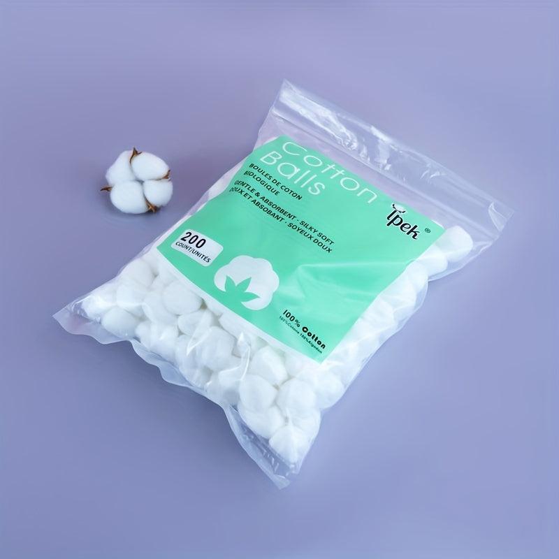Soft Absorbent Cotton Balls for Makeup Removal & Nail Polish, 100-200pcs