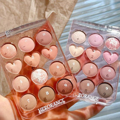 Waterproof Matte Eyeshadow Palette with Glitter Sequins