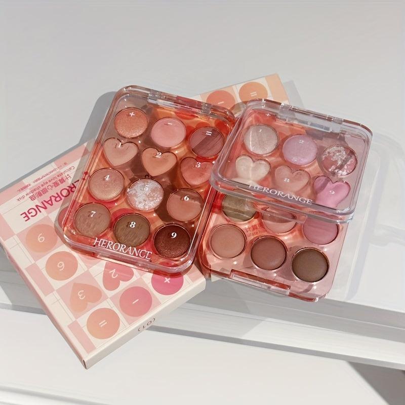 Waterproof Matte Eyeshadow Palette with Glitter Sequins