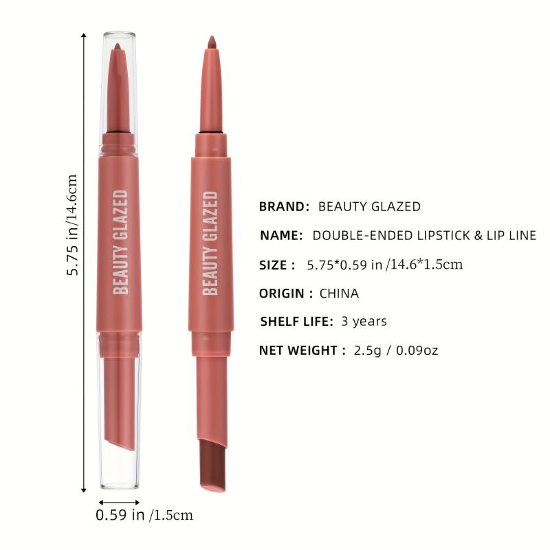 2-in-1 Lip Liner & Lipstick Set Matte Waterproof Durable Gift