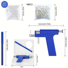 Disposable Ear Piercing Tool Set with 98pcs Ear Studs