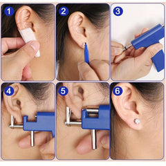 Disposable Ear Piercing Tool Set with 98pcs Ear Studs