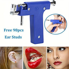 Disposable Ear Piercing Tool Set with 98pcs Ear Studs