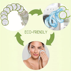 10pcs Reusable Makeup Remover Pads with Washable Bag