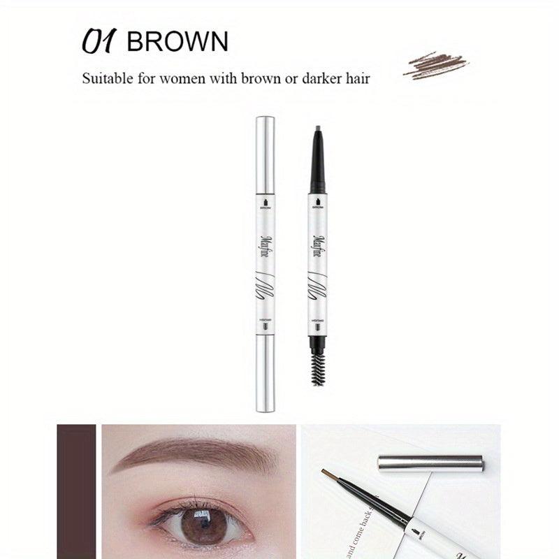 Waterproof Double Headed Eyebrow Pencil Ultra Slim Pen 6 Colors