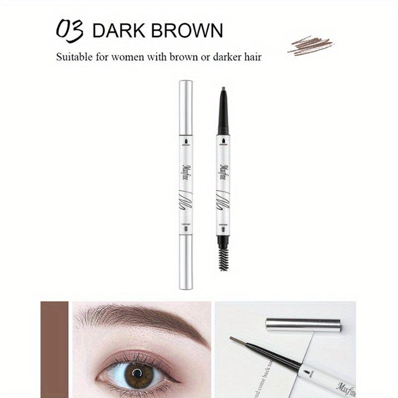 Waterproof Double Headed Eyebrow Pencil Ultra Slim Pen 6 Colors