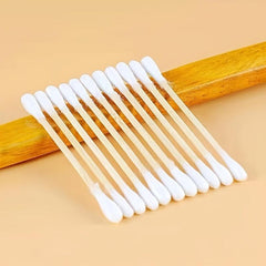 Biodegradable Bamboo Swabs 300pcs Double-ended Stick Box Makeup Ears Cleaning