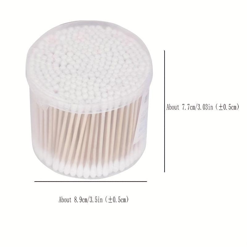 Biodegradable Bamboo Swabs 300pcs Double-ended Stick Box Makeup Ears Cleaning