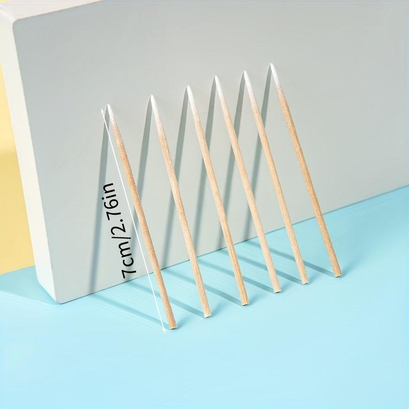 100pcs Disposable Pointed Tip Swabs for Make Up Tattoo Permanent Supplies