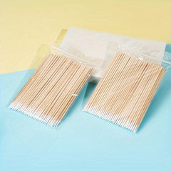 100pcs Disposable Pointed Tip Swabs for Make Up Tattoo Permanent Supplies