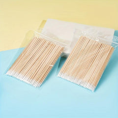 100pcs Disposable Pointed Tip Swabs for Make Up Tattoo Permanent Supplies